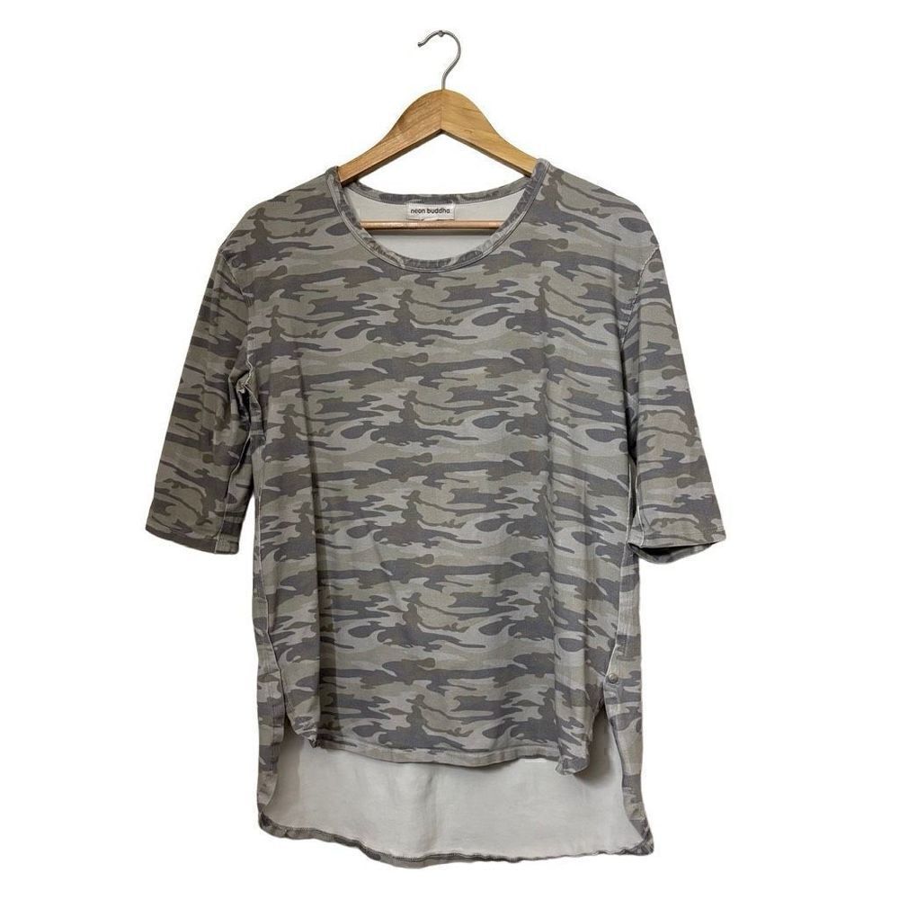 Neon Buddha dusk camo ultra soft cotton top